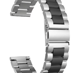 Bracelet pour 4G Connectée Métal Noir et argent